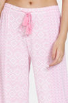 Zivame Batik Bae Knit Pyjama Set - Prism Pink — thumbnail 6